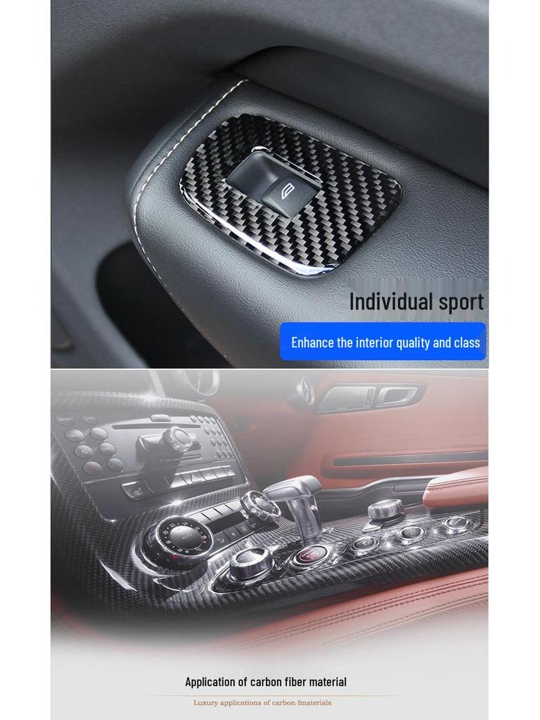 Real Carbon Fiber Gear Shift Frame for Volvo XC60/S60/V60: Center Console Panel Interior Sticker