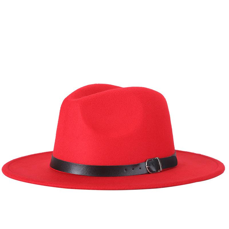2025 New Fashion Men Fedoras Women's Fashion Jazz Hat Summer Spring Black Woolen Blend Cap Outdoor Casual Hat Adjustable Size