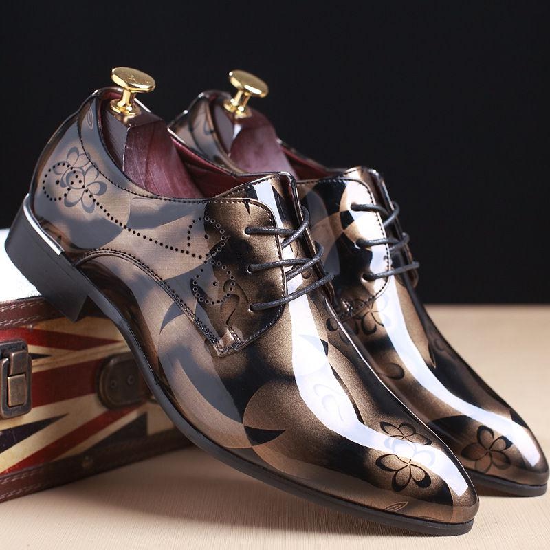 Genuine Leather Shoes Men's Breathable Business Formal Dress Youth Men's Shoes Wedding Shoes