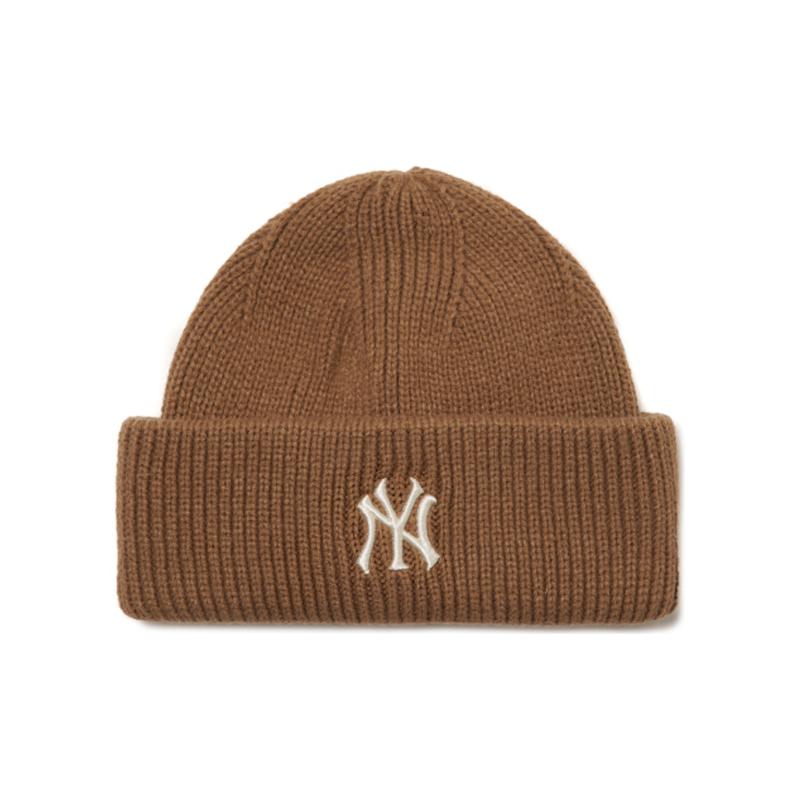 Хлопковые шапки-бини MLB Унисекс Коричневые Модные 3ABNM0116-50BGD OS