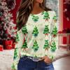 Women's Daily Casual Long-sleeved Printed O-neck Top