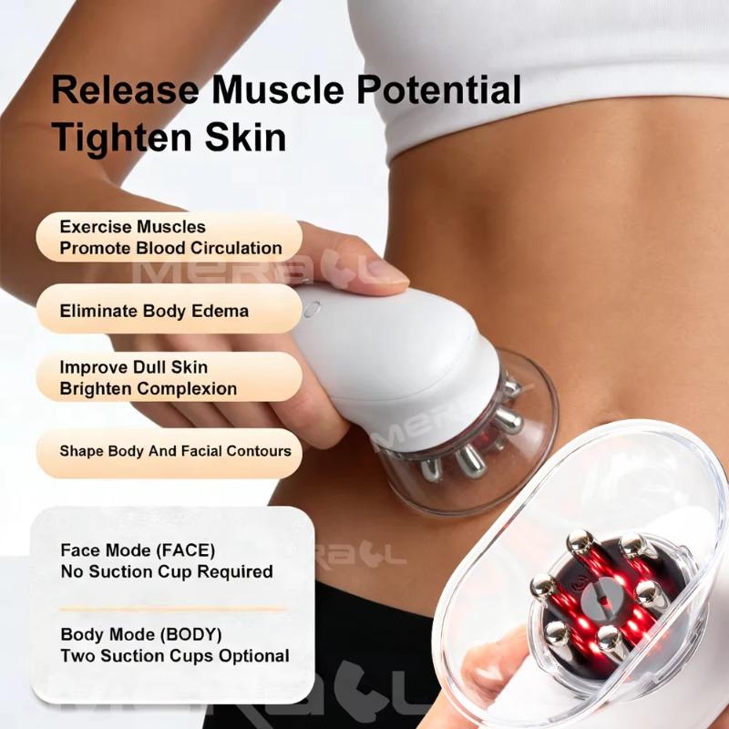 2026 New Electric Fat Cellulite EMS Removal Abdomen Massage Device Strong Suction Deep Tissue Body Sculpting Massager Tool Anti Cellulite