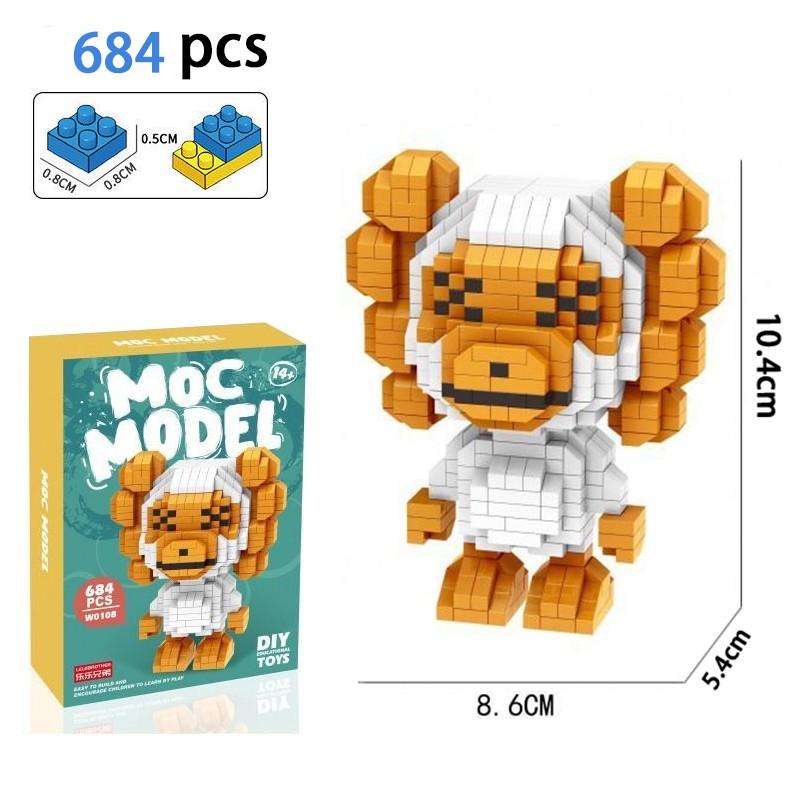 [Spot] micro diamond building blocks small particles assembled adult three-dimensional high difficulty cartoon model birthday gift toy set