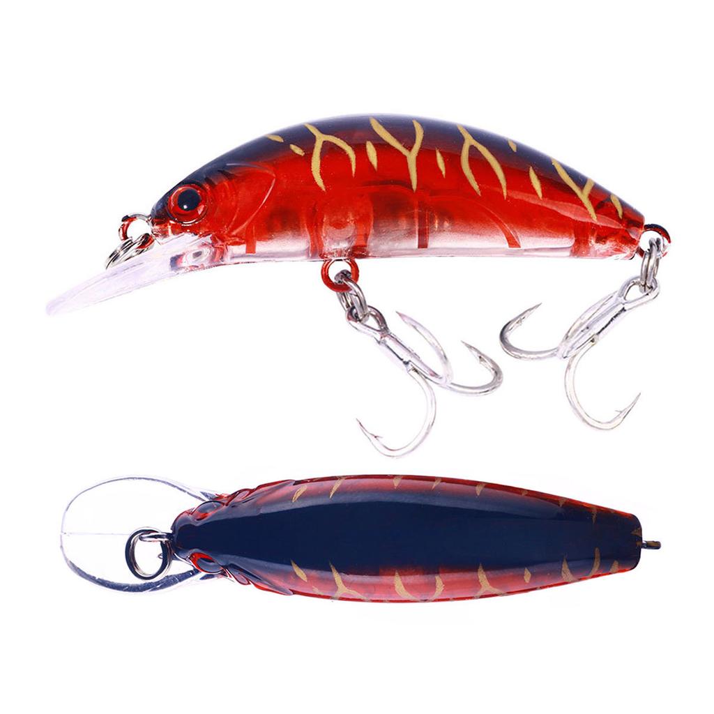 1Pcs Fishing Lure 6cm/5.5g Floating Artificial Hard Bait Bass Wobblers Lures Crankbait Hooks Tackle