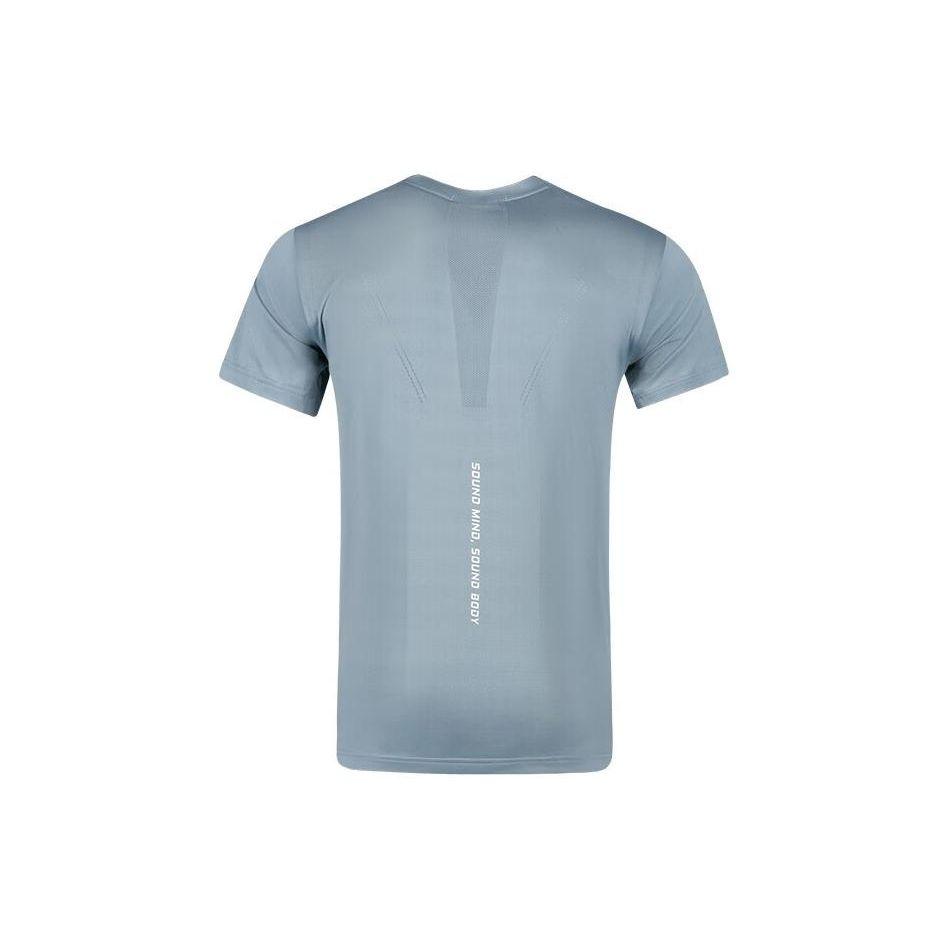 Asics Breathable Comfortable Round Neck Sports Short Sleeve T-Shirt Men Tops Gray Blue 2031E116-400