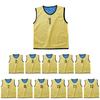 Numbered Bibs for Soccer and Basketball [INDIVE] (Numbers 1-12, Yellow/Blue, Children's Size)