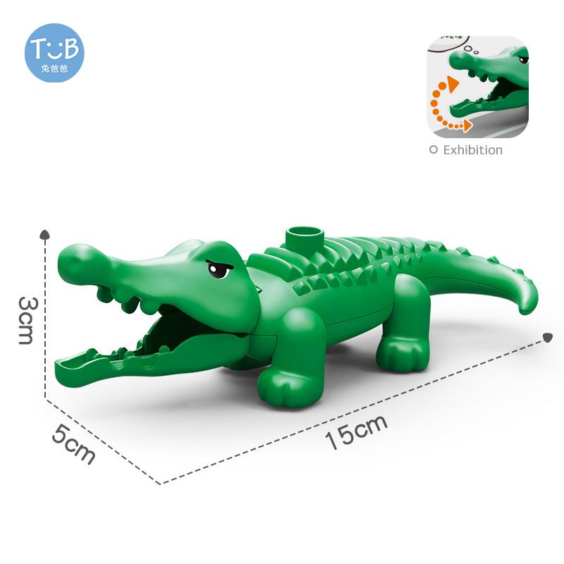 Big Building Blocks Marine Farm Animal Cat Dog Accessories Lion Shark Compatible With Duploed City Education Children Gift Toys