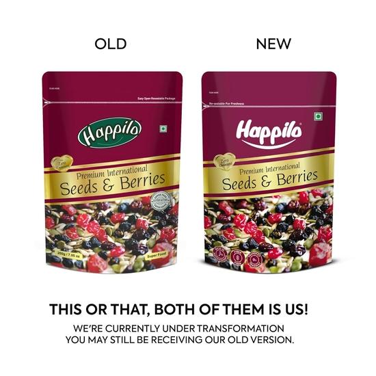 Happilo Premium International Seeds & Berries Mix 200 G Pack | Contains Healthy Seeds & Dried Berries | Low In Calories, High In Nutrients