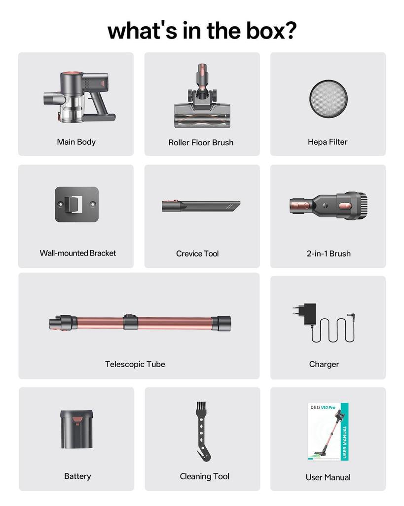 50000Pa Cordless Vacuum Cleaner, HEPA Cyclone Filtration Wireless Handheld Stick Vacuum for Home & Car