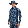 Marine Camouflage Ribstop Suit Blouse Cargo Pants Set With Cap