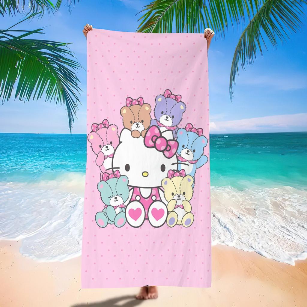 Cute Cartoon Character Print Beach Towel Soft And Absorbent Quick Dry Towel For Beach Days Pool Parties And Summer Travel