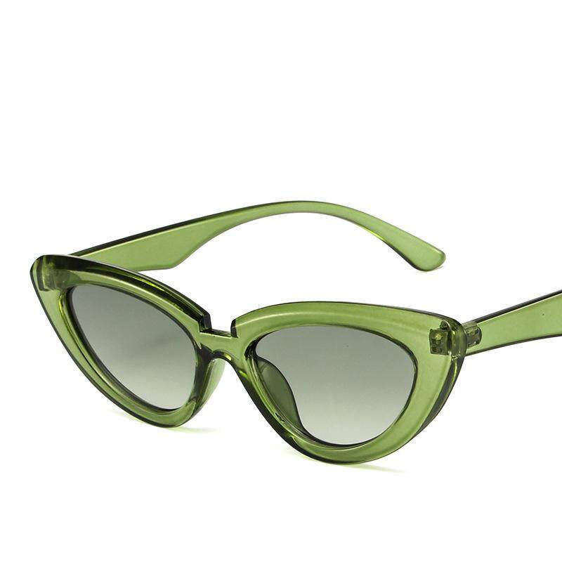 

Винтажные солнцезащитные очки в маленькой оправе «кошачий глаз» в стиле ретро, неполяризованные, модные, индивидуальные, уличные очки зелёный