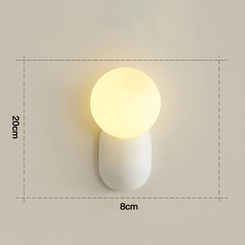 Macaron LED Wall Lamp Bedroom Living Children's Room Bathroom Bedside Mirror Decoration Lighting Fixtures Wall Sconce Lights