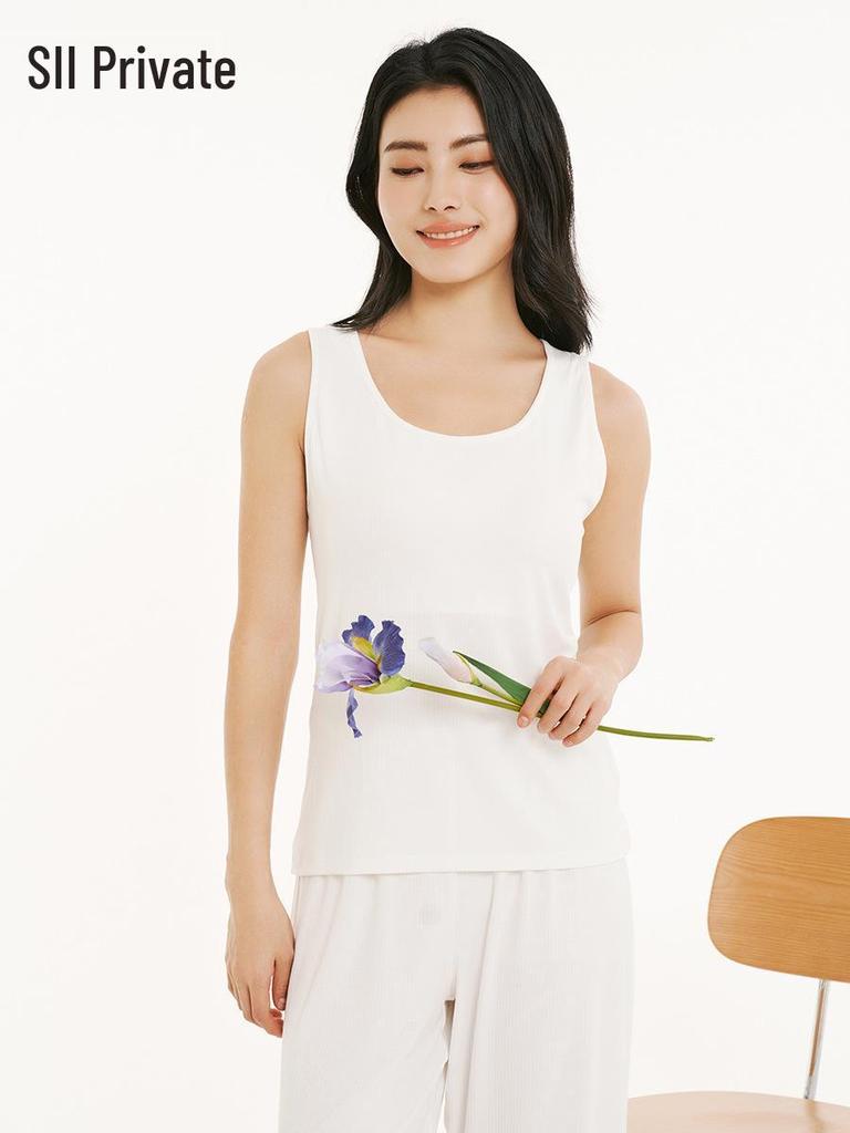 2026 Spring/Summer Women's Sleeveless Solid Color Slimming Vest Top Pullover Base Layer