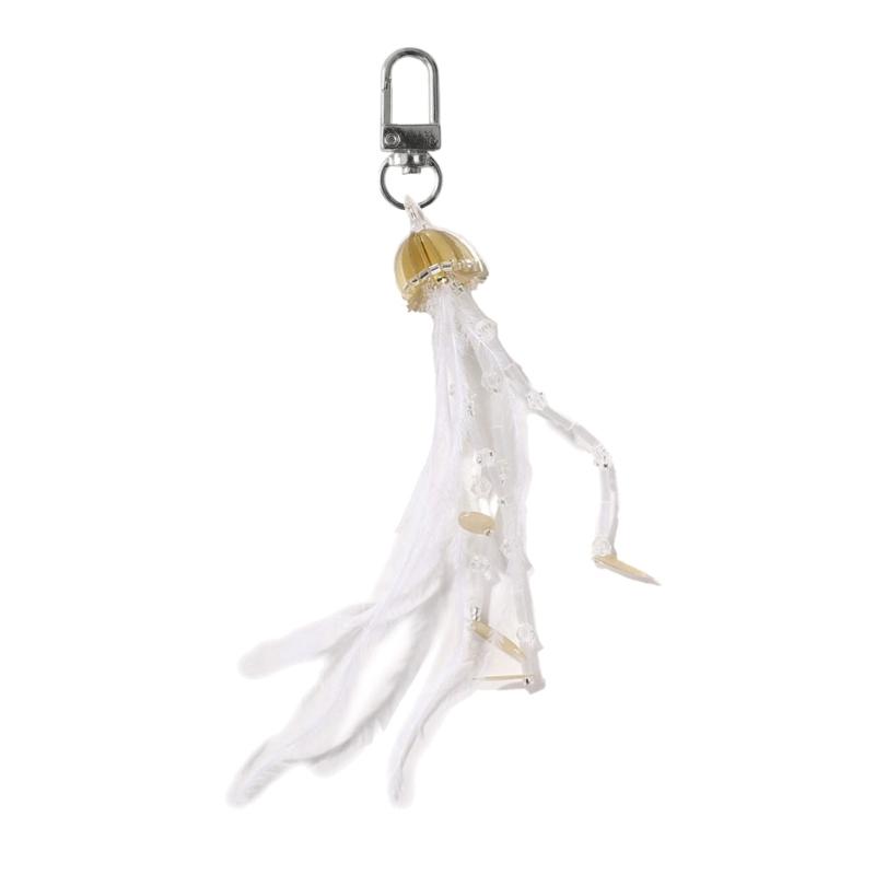 Unique Keychain Star Key Ornament Bag Pendant Delicate Jellyfish Decoration Aesthetic Bag Charm for Daily Party Use