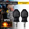 2X LED Motorcycle Turn Signals Indicator Amber Blinker Light Universal Mini Lamp