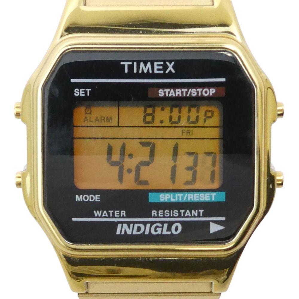 TIMEX TIMEX T78677 Classic digital classic digital bellows watch gold series [Used]
