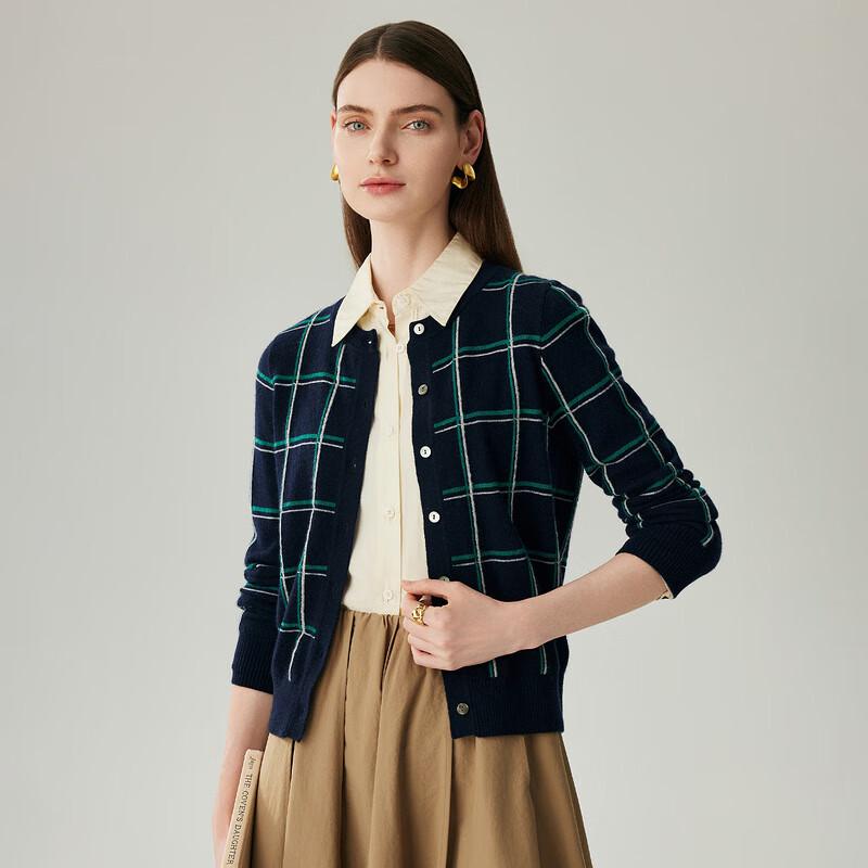 Zhaojun Women's British Style Cashmere Cardigan