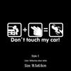 Reflective Cartoon "Don't Touch My Car" Decorative Stickers for Car Body and Glass.