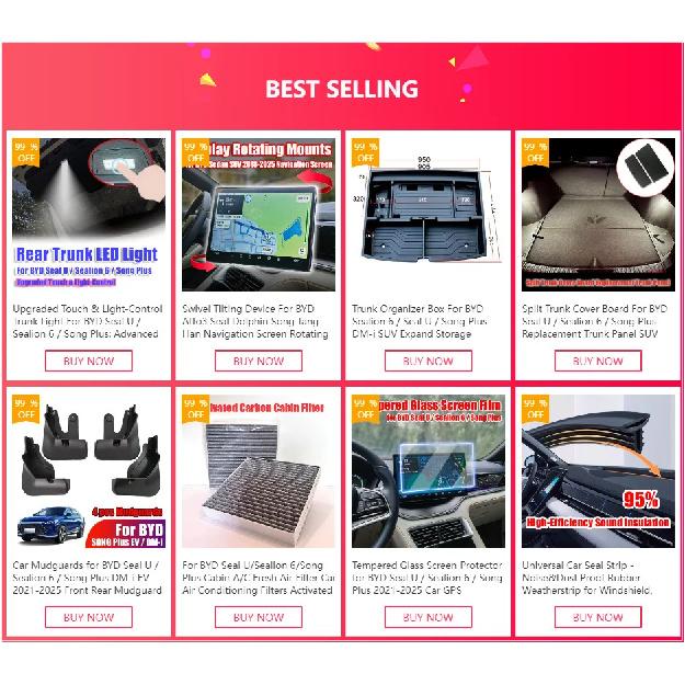 For BYD Seal U/Sealion 6/Song Plus LED Trunk Tailgate Lighting & Welcome Light Ultra-Bright Upgrade Kit Car Accessories Interior