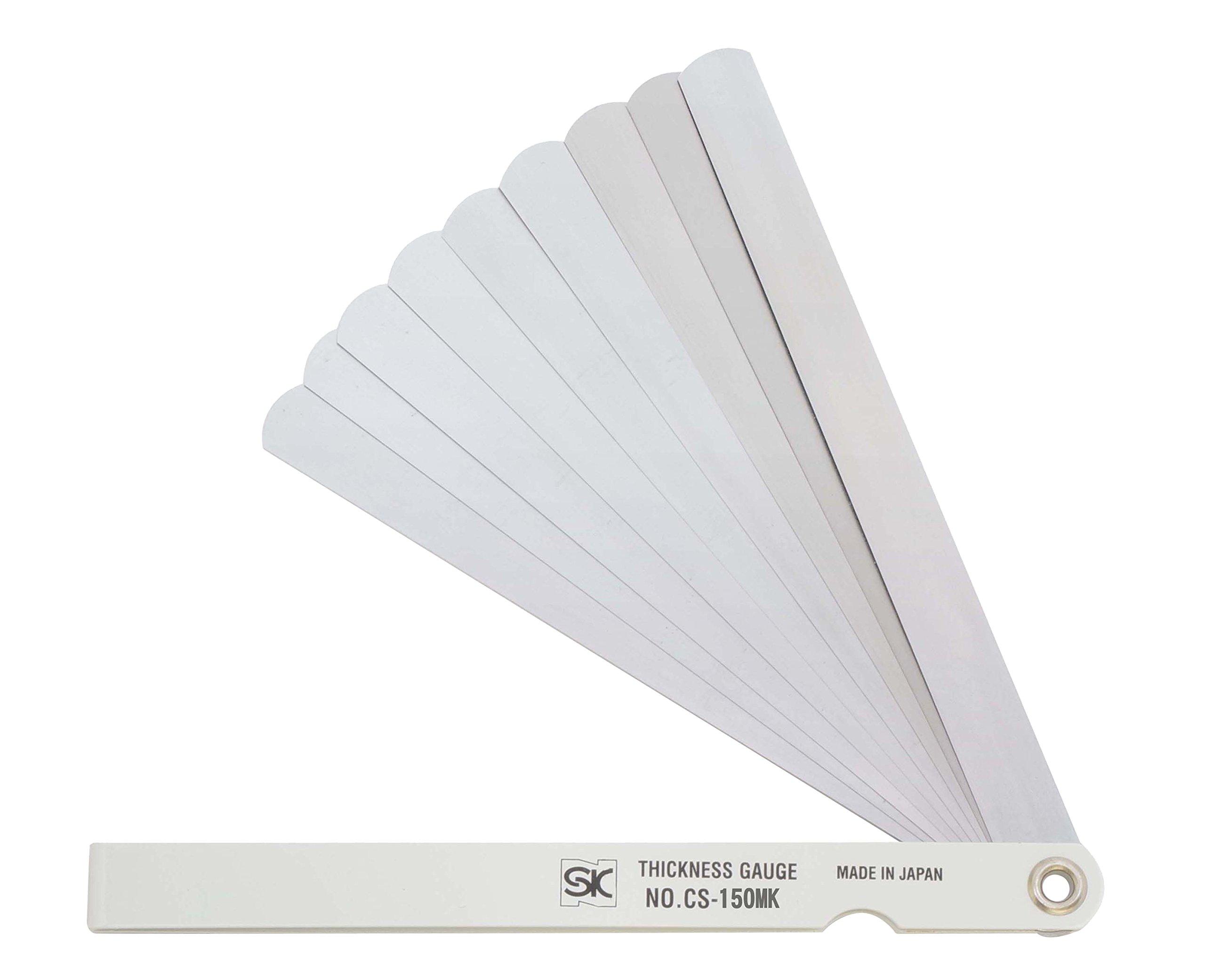 

Niigata Seiki SK Made in Japan Thickness Gauge Color Sleeve Type White 10 Pieces 150mm (Gap Gauge) CS-150MK 0.01-0.10mm