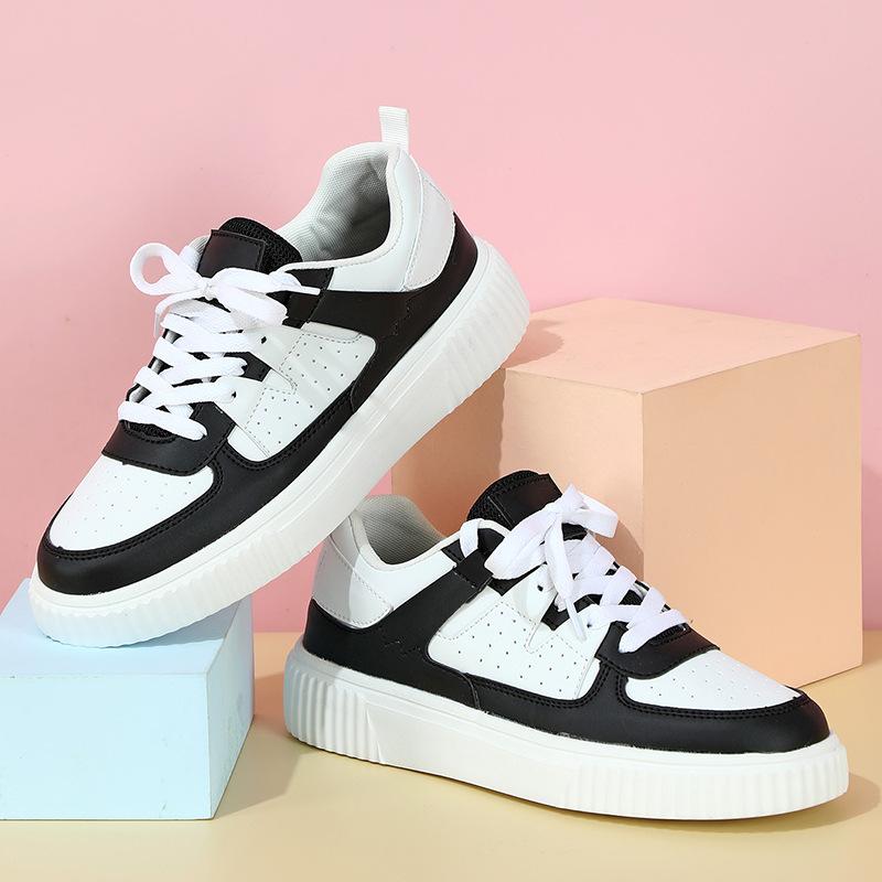 Women's Board Shoes Low-top Casual Sneakers Men PU Leather Running Walking Sports Shoes Classic Fitness Platform Shoes