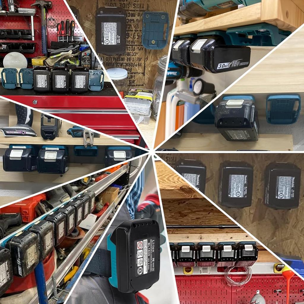 1pc Battery Holder Rack for Makita 18V Lithitum Battery Portable Adapter with USB Charging Port and Type-C Port Fast Charging