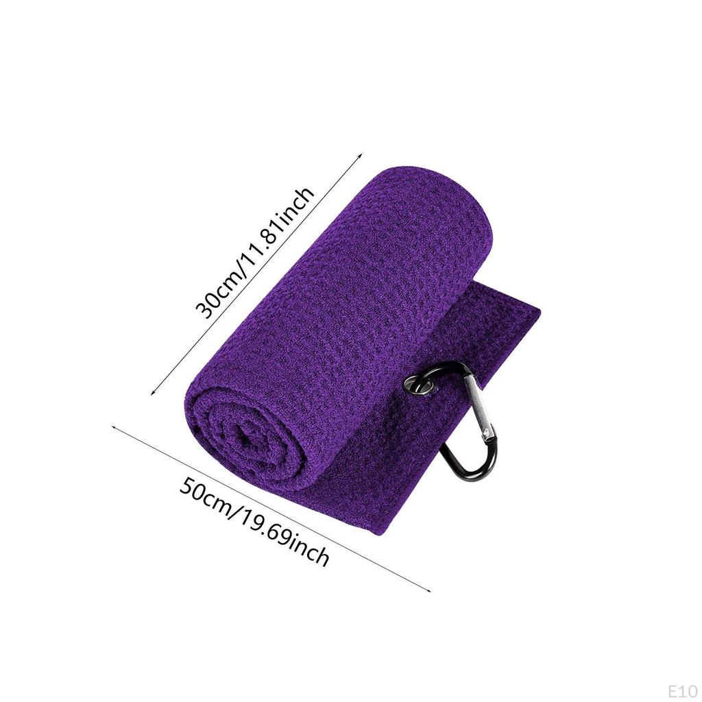 Golf Towel Bag Small with Carabiner Soft Golfer Gift Quick Drying Water Absorption