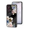 Floral Back Tempered Glass Case For Motorola Edge 60 Fusion 20 30 Ultra 40 Neo 50 Pro Moto G24 Power G04S G05 G15 E15 E14 G35 G85 5G Rose Flower Cover
