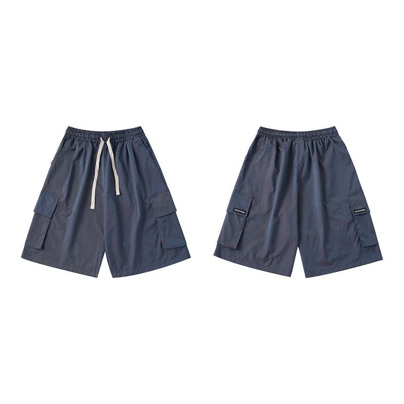 Wassup Heods Trendy Brand Large Pocket Cargo Shorts Men's Summer American Style Loose Sports Straight-Leg Five-Point Casual Pants