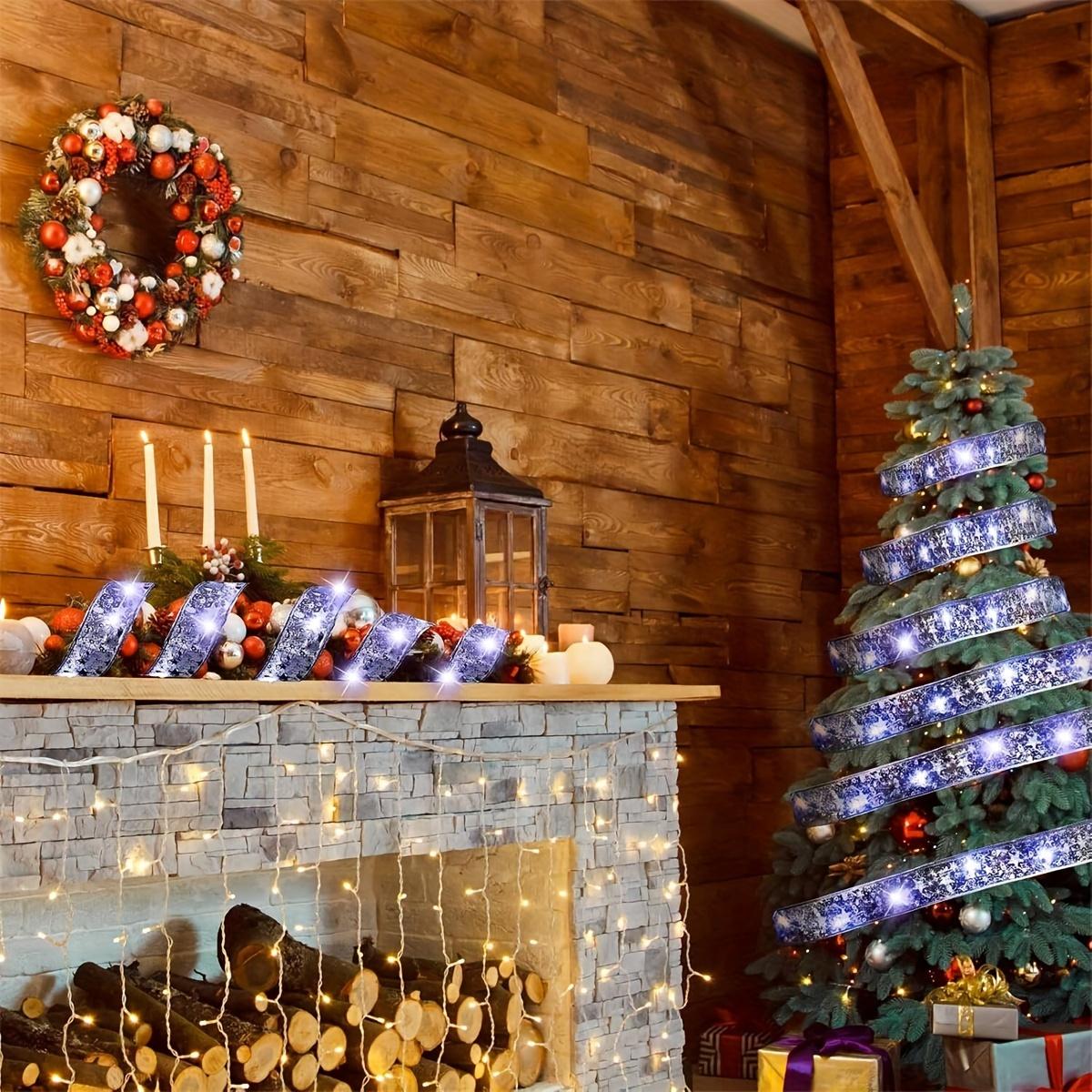 

LED Christmas Tree Ribbon Lights | 1.97m Gold Flashing Wave Design | Battery Powered 1m серебряный