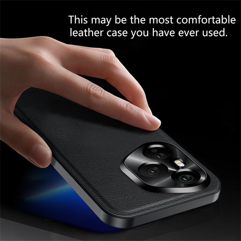 For Honor 400 Pro 5G (Global) Case PU + TPU + PC Phone Back Cover with Metal Lens Frame