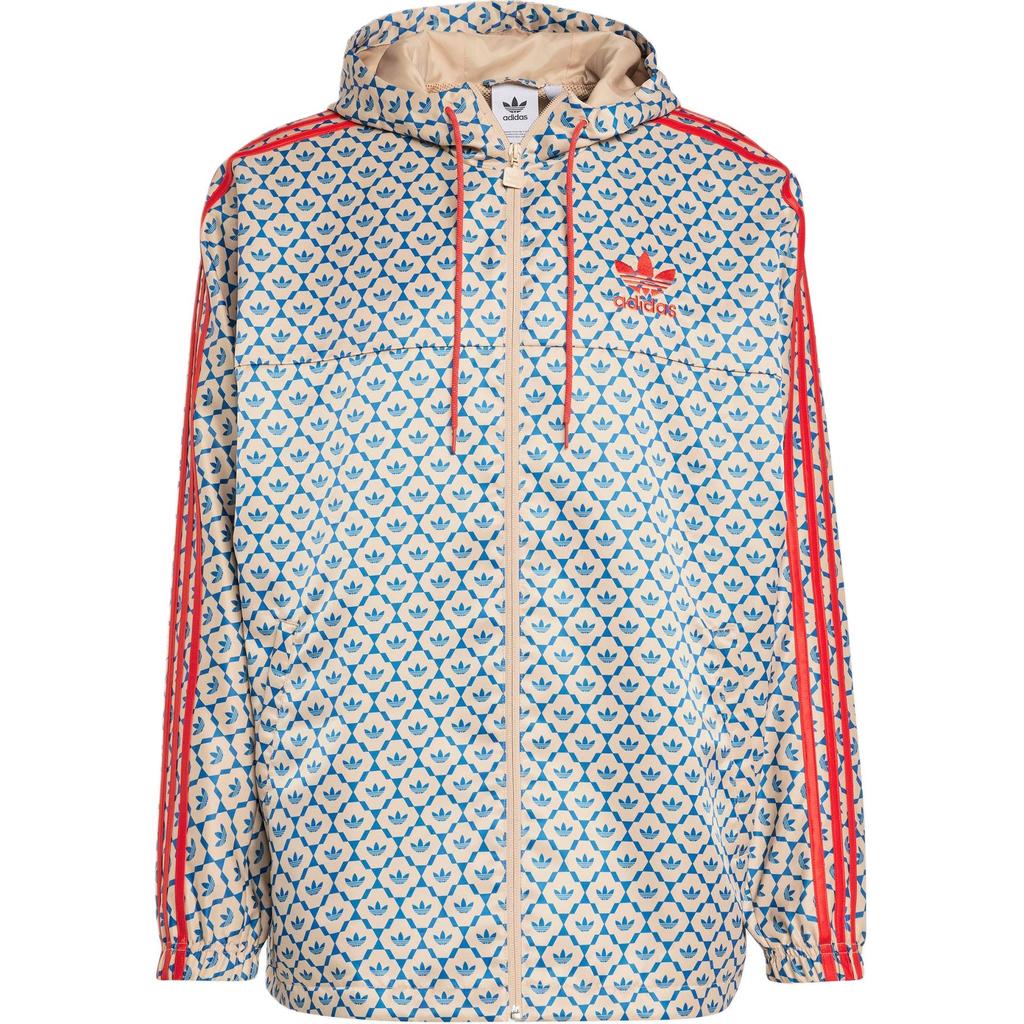 Adidas Originals Vindjakke Beckham Collection Fotballstil Retro Casual Sport Hette Langermet Jakke Herrejakke Lysbrun JJ1626