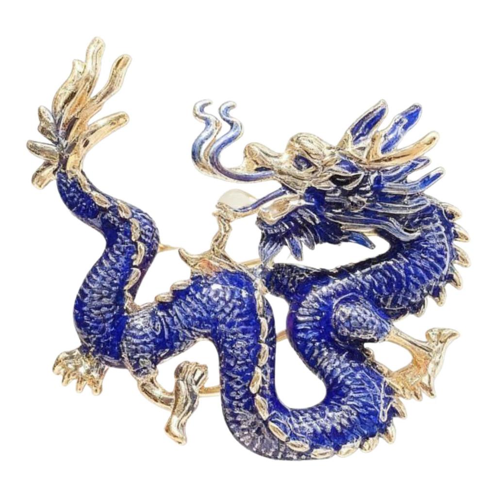 Dragon Brooch Animal Lapel Pin Fashion Jewelry Alloy Carving Artistic Style Suitable for