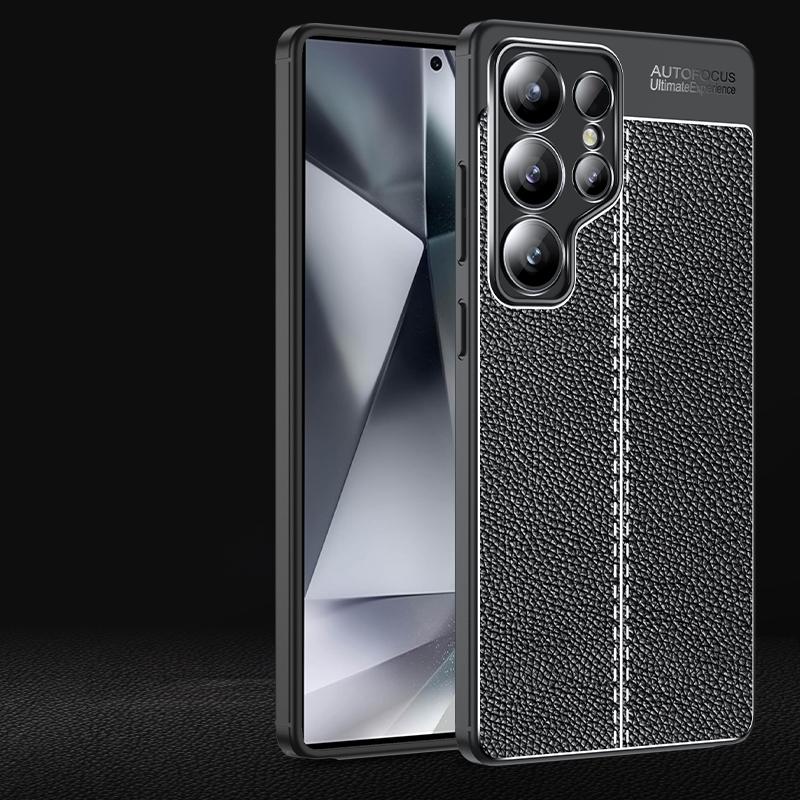 

Для Samsung S25 Ultra Чехол Samsung Galaxy S25 Ultra Capas Бампер Задняя крышка Противоударный Мягкий TPU Кожаный Чехол Samsung S25 Ultra For S25 Ultra чёрный