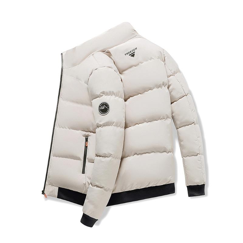 Stand Collar Warm Cotton Coat for Men In Autumn and Winter New Loose and Versatile Casual Jacket for Men Down Cotton Coat for Men
