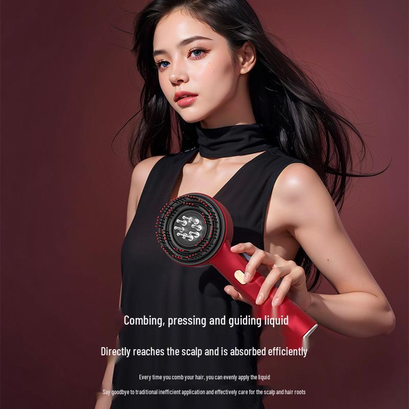 Red Light Scalp Massager & Hair Growth Comb with Kneading Applicator for Enhanced Hair Care