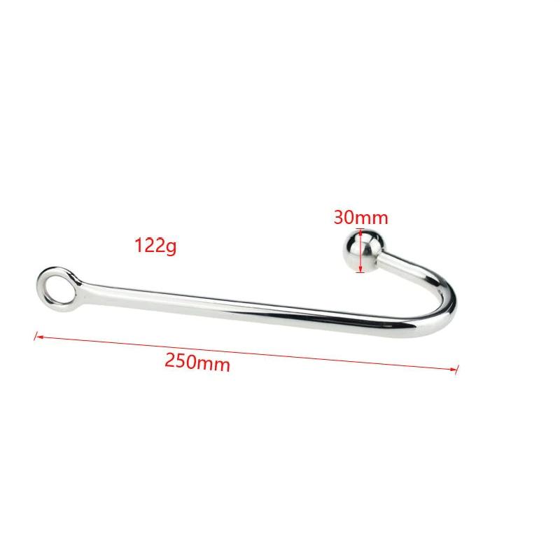 Stainless Steel Anal Hook Ball Ring  Kink  Fetish Restraint Anal Balls & Beads