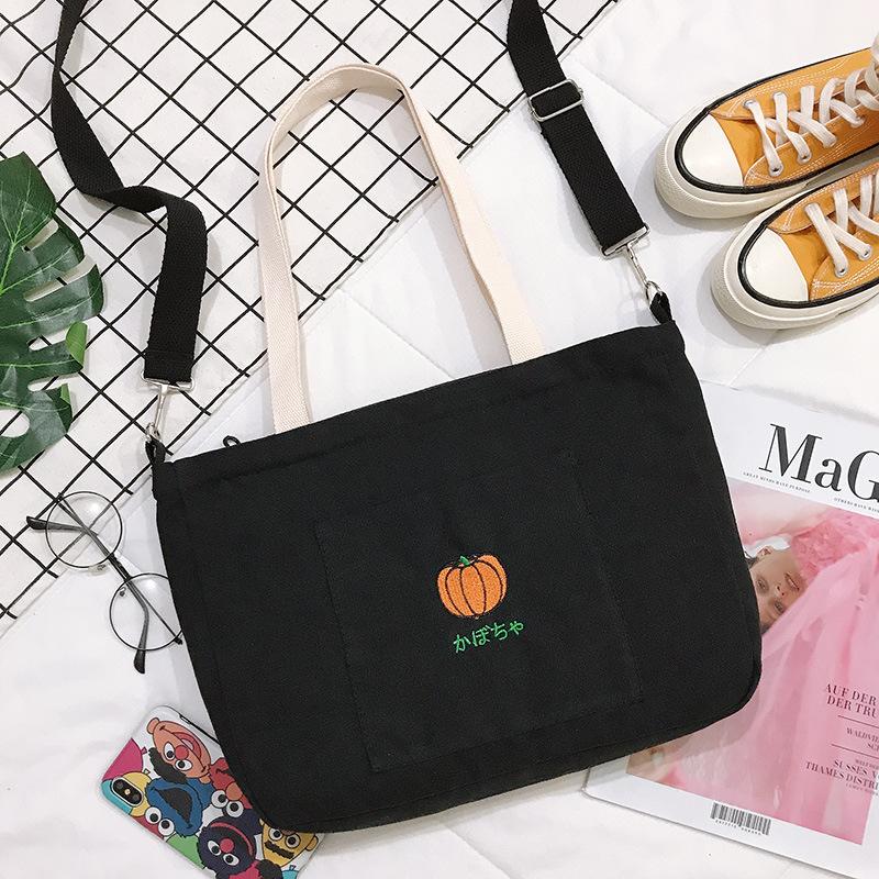 Avocado messenger bag trendy bag new canvas bag simple literary shoulder bag