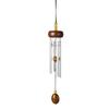 Mini Trä Solid Aluminium Stång Metall Wind Chime Liten Fräsch Hem Pendel Dörrdekoration Bil