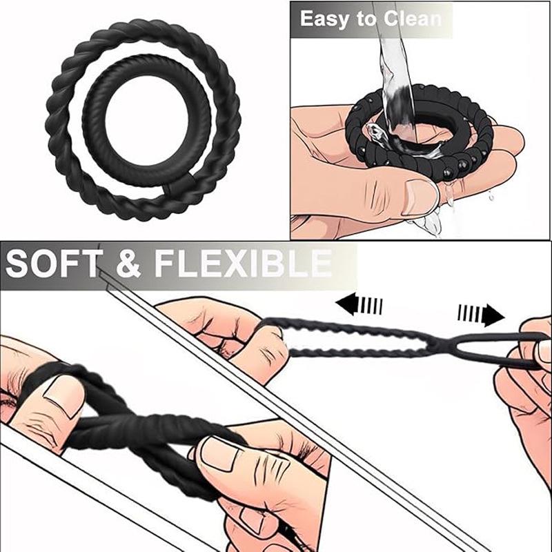 Men's Anti-Ejaculation Sleeve: Locking Ring & G-Spot Massage Trainer