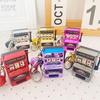 Retro Joystick Fruit Machine Keychain: Playable Spin Wheel Pendant Toy