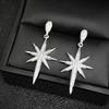 2025 New Luxury Star-shaped Design Silver Color Korean Earrings for Women Anniversary Gift Jewelry Wholesale E5890