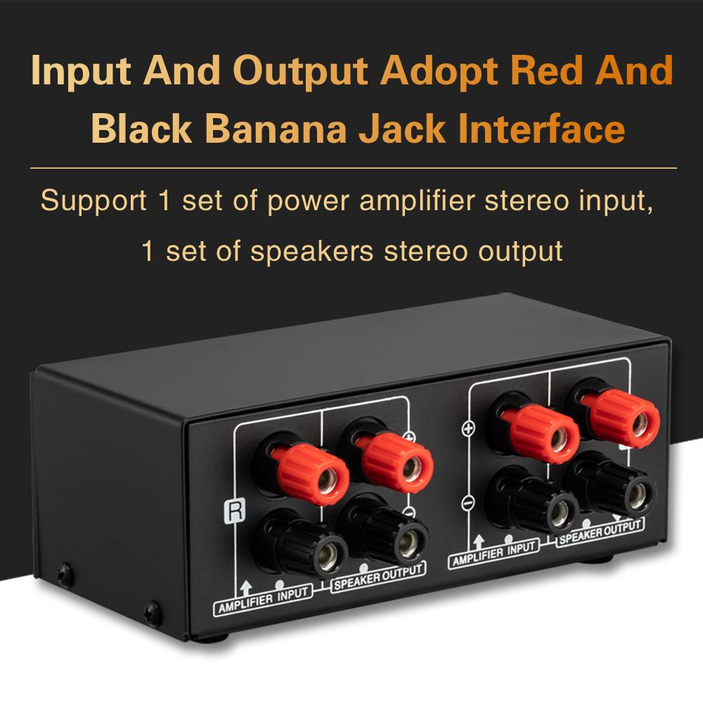 LYNEPAUAIO 150W 14AWG Desktop Passive Speaker Volume Control Box Amplifier Speaker Volume Adjustment with Separate Left