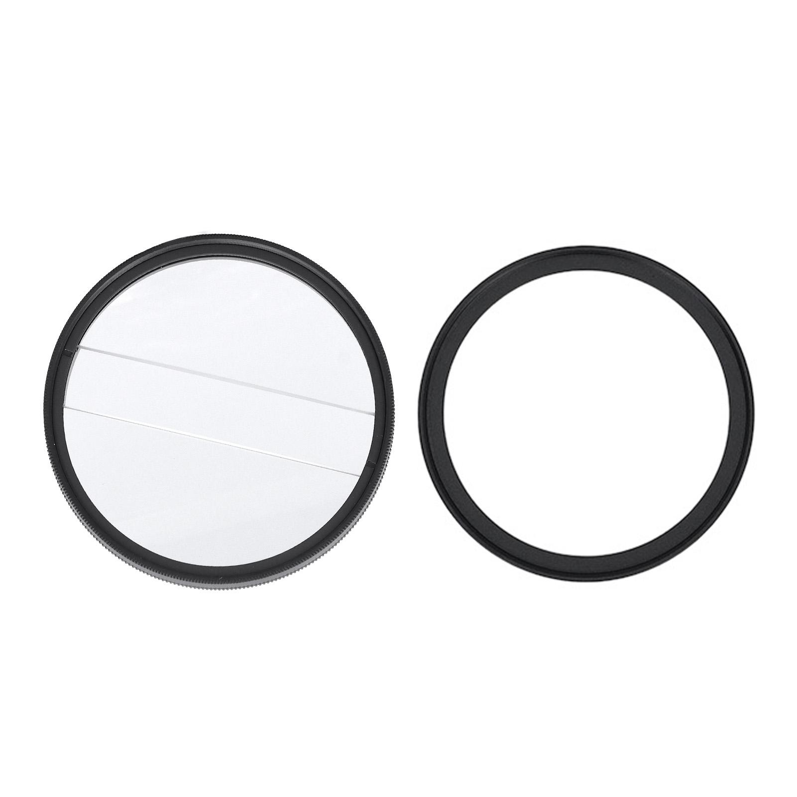 

62 мм Двойной диоптрийный фильтр из стекла Двойной полумесяц Размытие Фильтр спецэффектов для беззеркальных