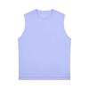 Plus Size Korean Style Sleeveless T-shirt: Summer Cooling, Loose Fit, Solid Color, Underarm Coverage