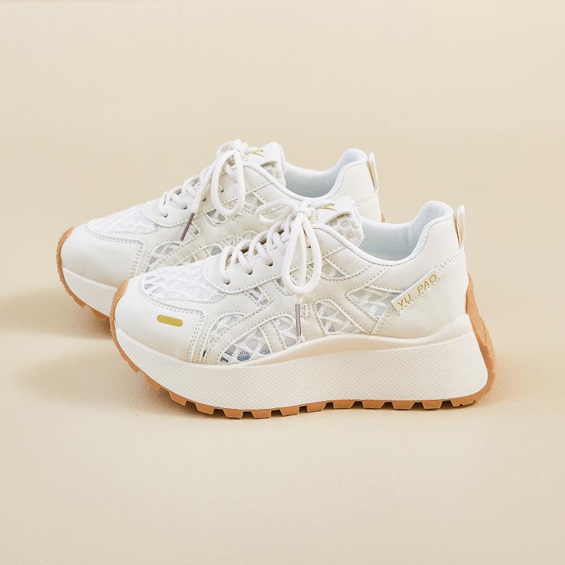 Korean version of the new dad shoes women's 2025 summer student sports thick-soled heightened casual shoes mesh breathable ZY2007
