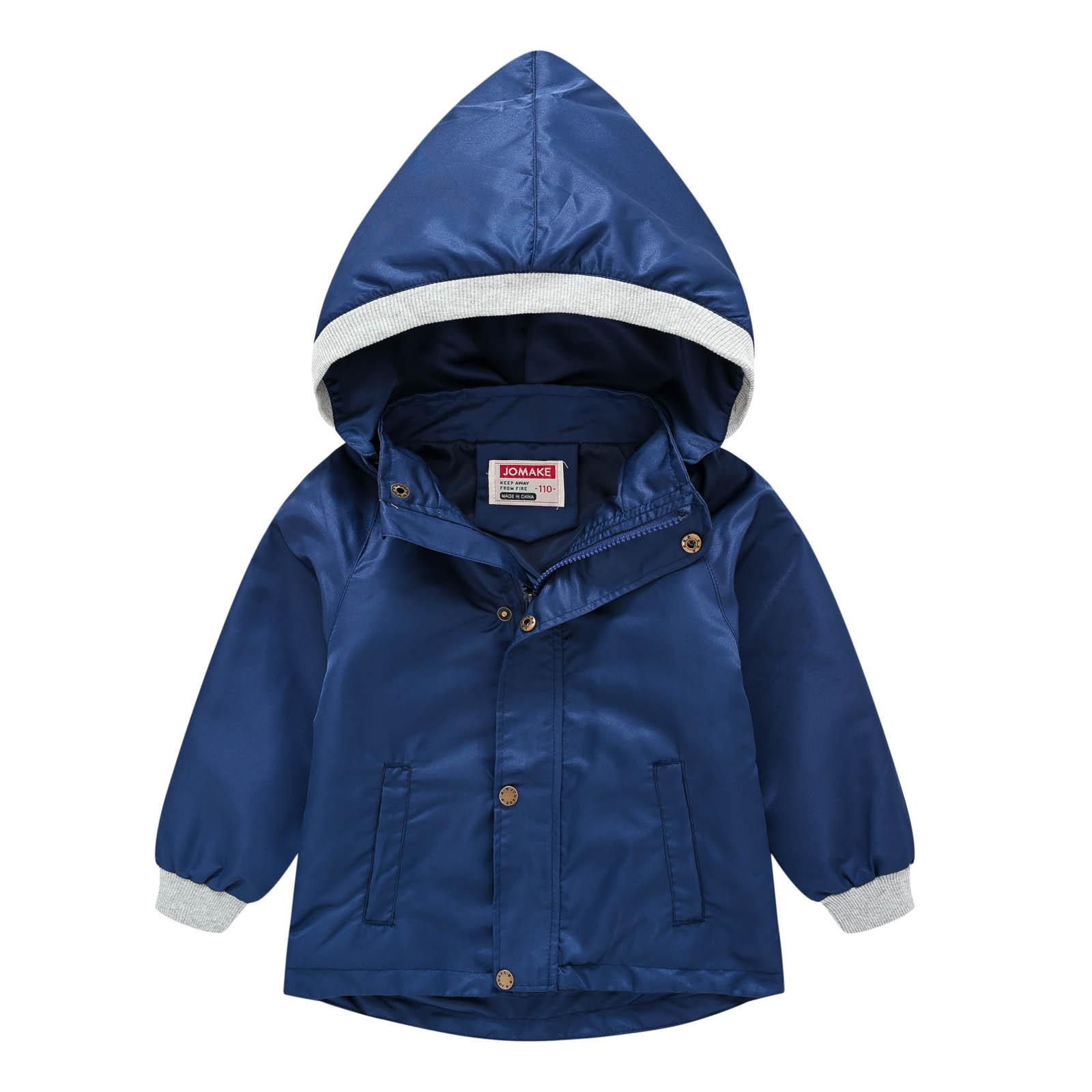 

Boys Girls Lightweight Breathable Raincoat Hooded Rain Jacket Windbreaker Easy To Fold Detachable Hat Coat 100