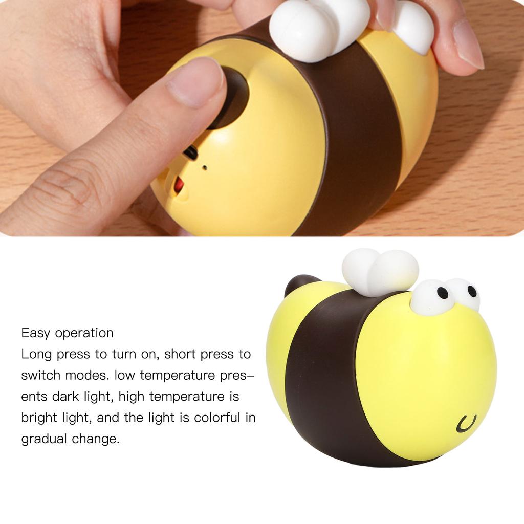 Re able Hand Warmer Bee   USB   2 Temp Modes Fast Heating Electric Hand Warmer for Home Winter  