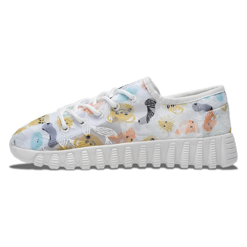 

Новая летняя мода сетка кружево одинарная обувь платформа подошва уличная трендовая обувь трендовая женская обувь женская повседневная обувь 40